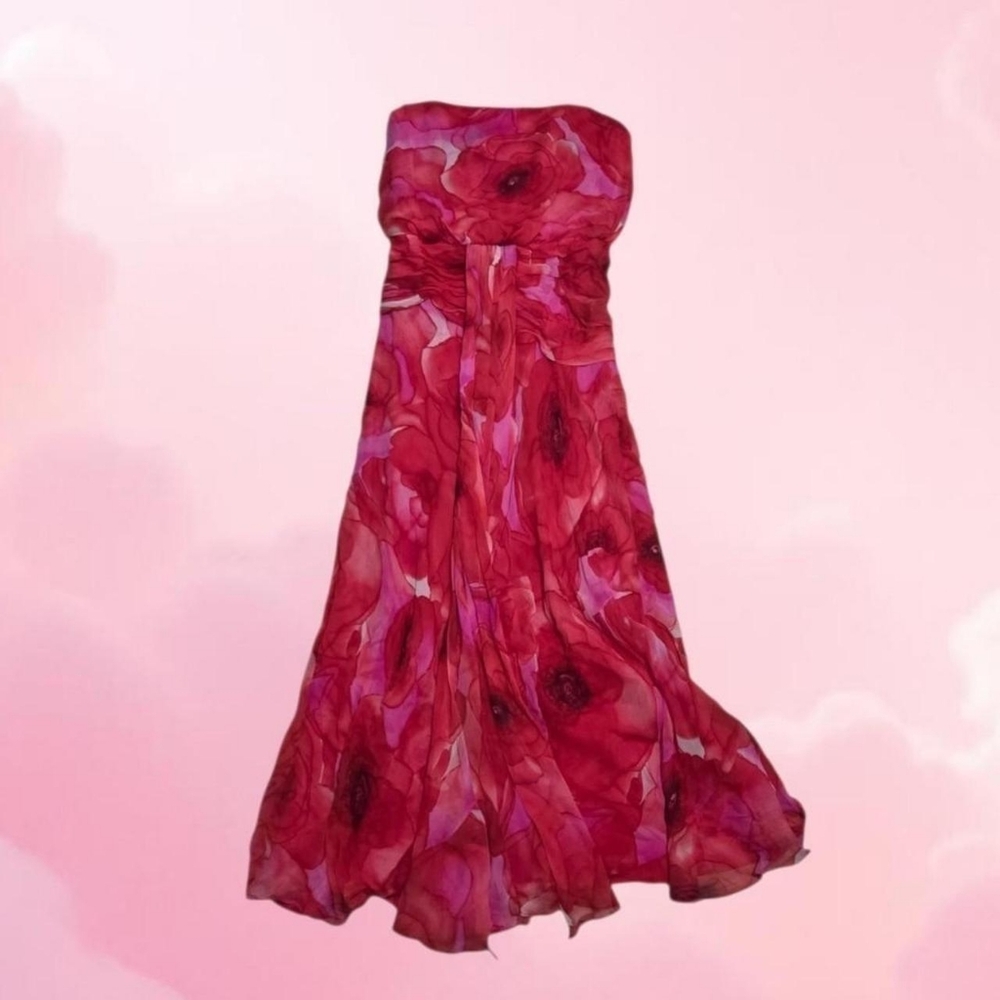 Silk Floral David Meister Dress